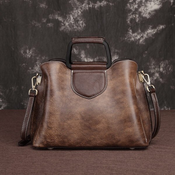 Genuine Leather Handbags Fashion Messenger Bags Cowhide Handbags - Image 3